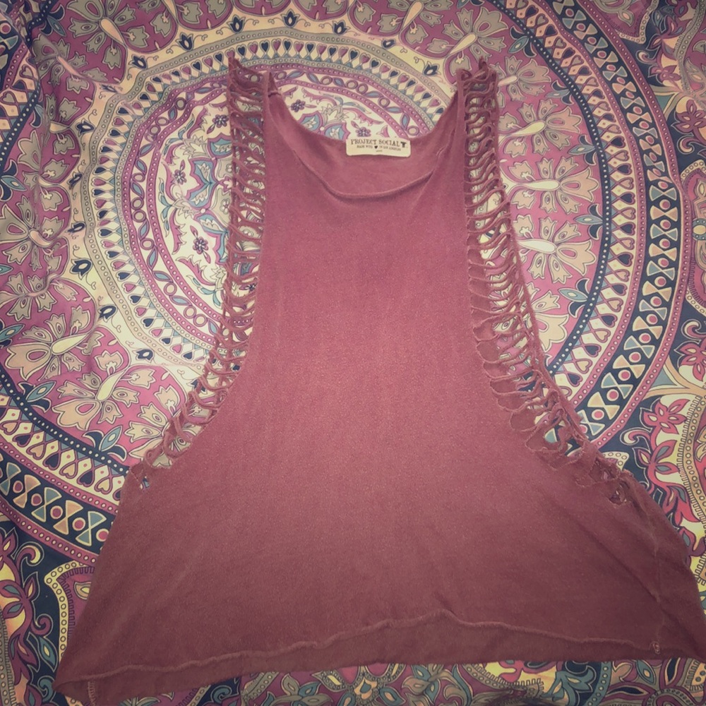 Bought at Urban Outfitters; edgy cut out top⚡️